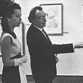 Ultra Violet and Salvador Dali at the Huntington Hartford Museum in New York City, 1969